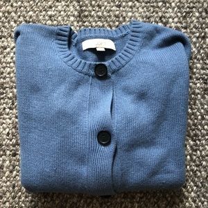 Blue wool cardigan